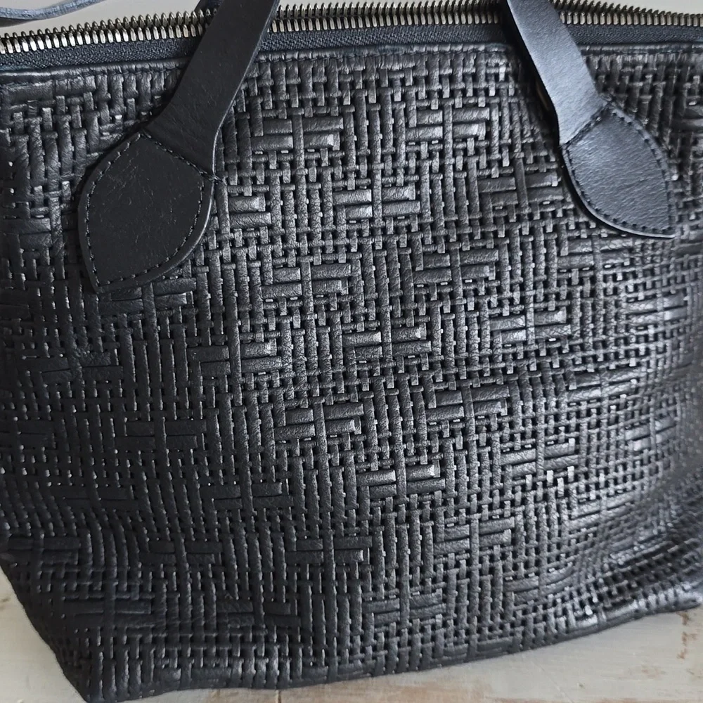 Parker Thach Small Charlie In Leather Black Basketweave - Picture 8 of 15